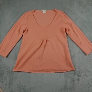 Vintage J Crew Top Womens Medium Pink Baby Doll Cashmere‎ Y2K Lightweight